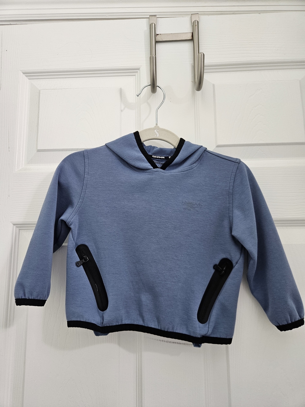 Reebok Light Blue Kids Hoodie & Shorts set with Black Accents